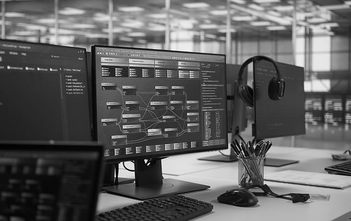 monitor with graphs