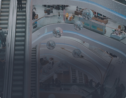 shopping areas and retail