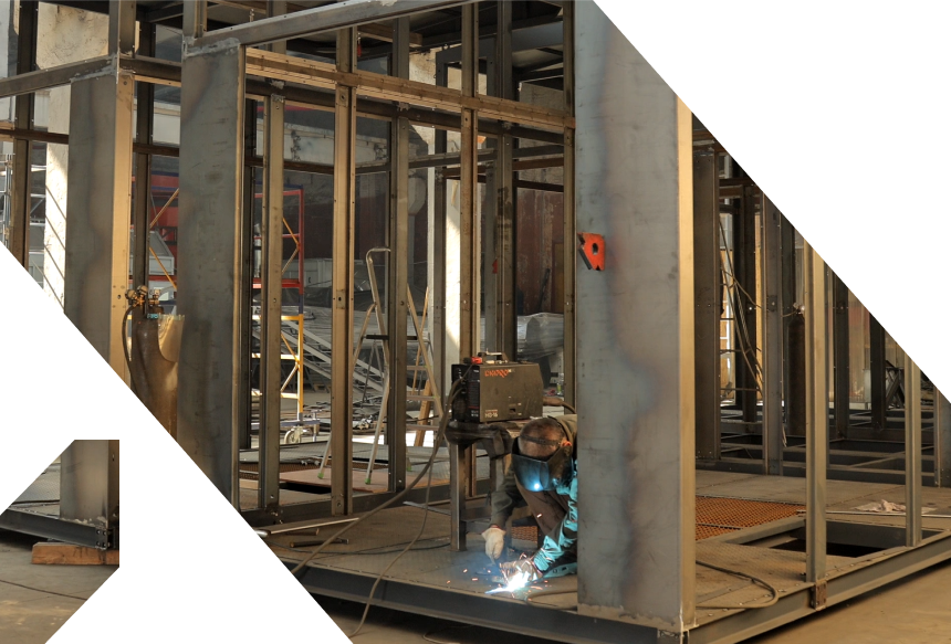man working in the metal workshop